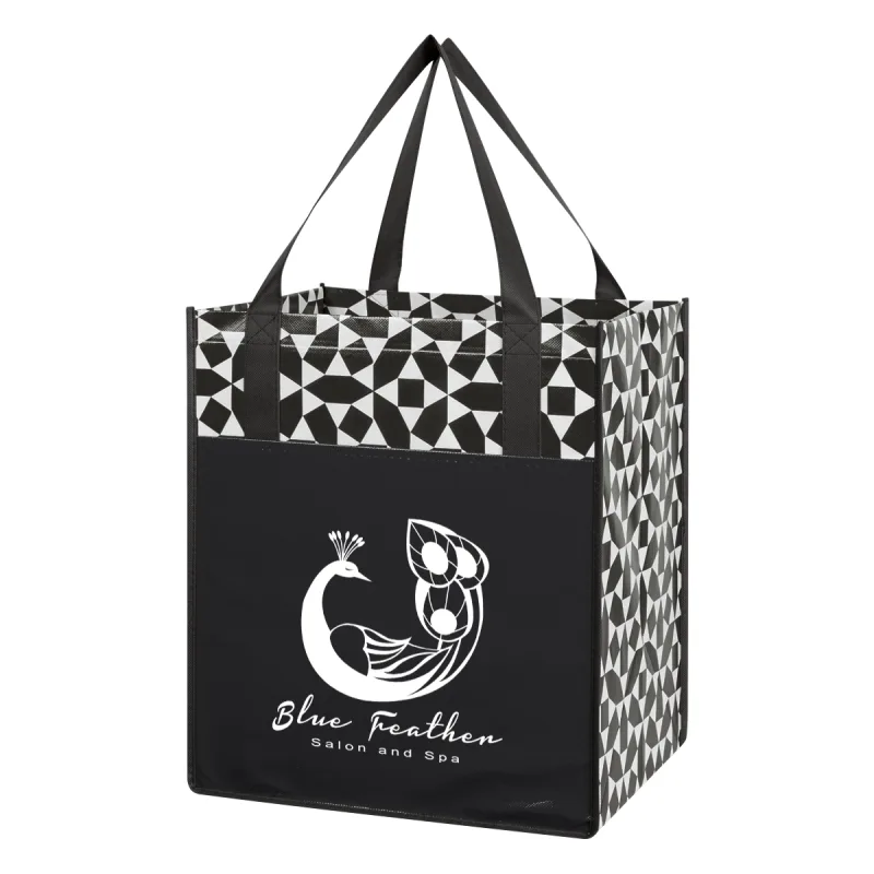 Geometric Non-Woven Shopping Tote Bag — view 2