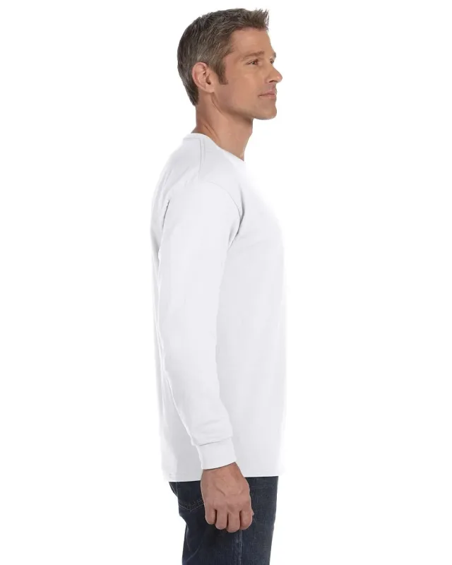 Gildan Adult Heavy Cotton Long-Sleeve T-Shirt — view 6