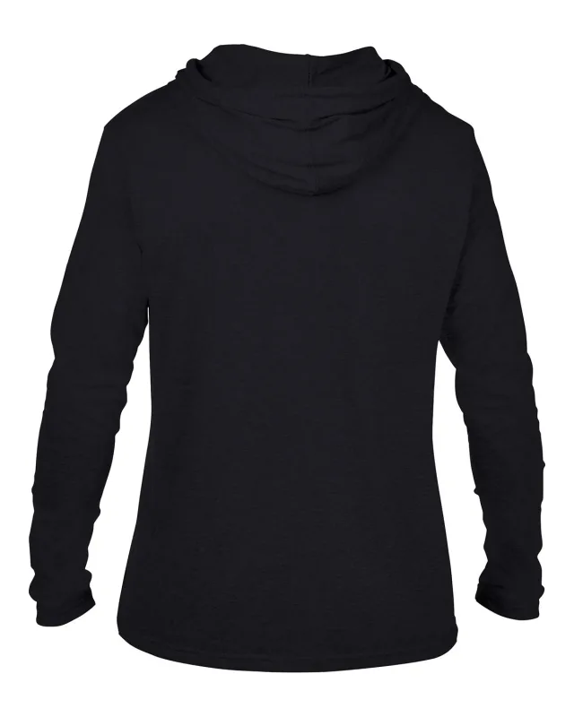 Gildan Adult Lightweight Long-Sleeve Hooded T-Shirt — view 13