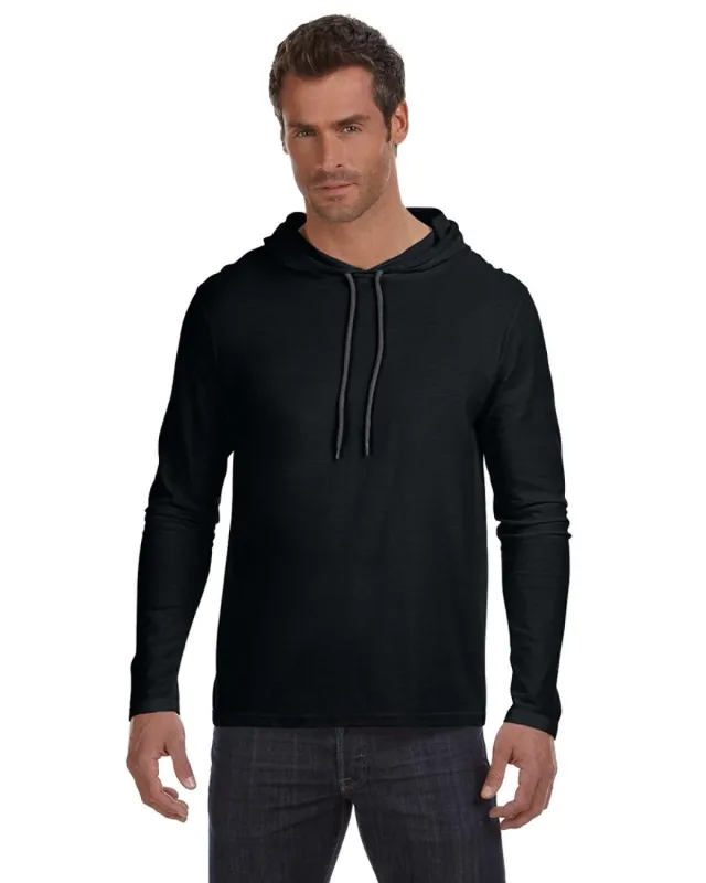 Gildan Adult Lightweight Long-Sleeve Hooded T-Shirt — view 15