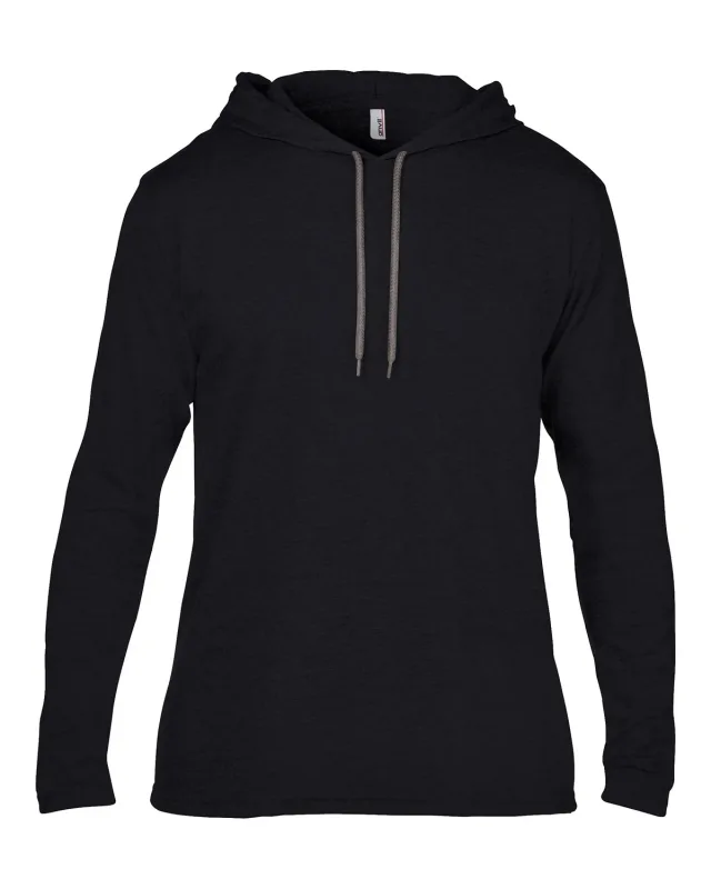 Gildan Adult Lightweight Long-Sleeve Hooded T-Shirt — view 18