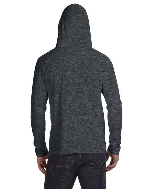 Gildan Adult Lightweight Long-Sleeve Hooded T-Shirt — view 19