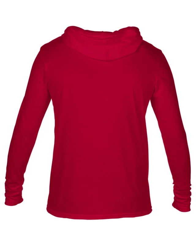 Gildan Adult Lightweight Long-Sleeve Hooded T-Shirt — view 2