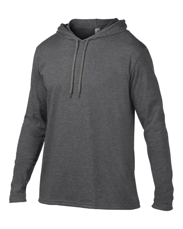 Gildan Adult Lightweight Long-Sleeve Hooded T-Shirt — view 24
