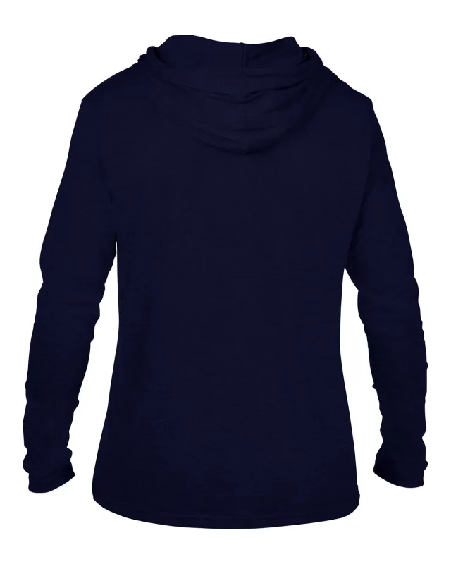 Gildan Adult Lightweight Long-Sleeve Hooded T-Shirt — view 28