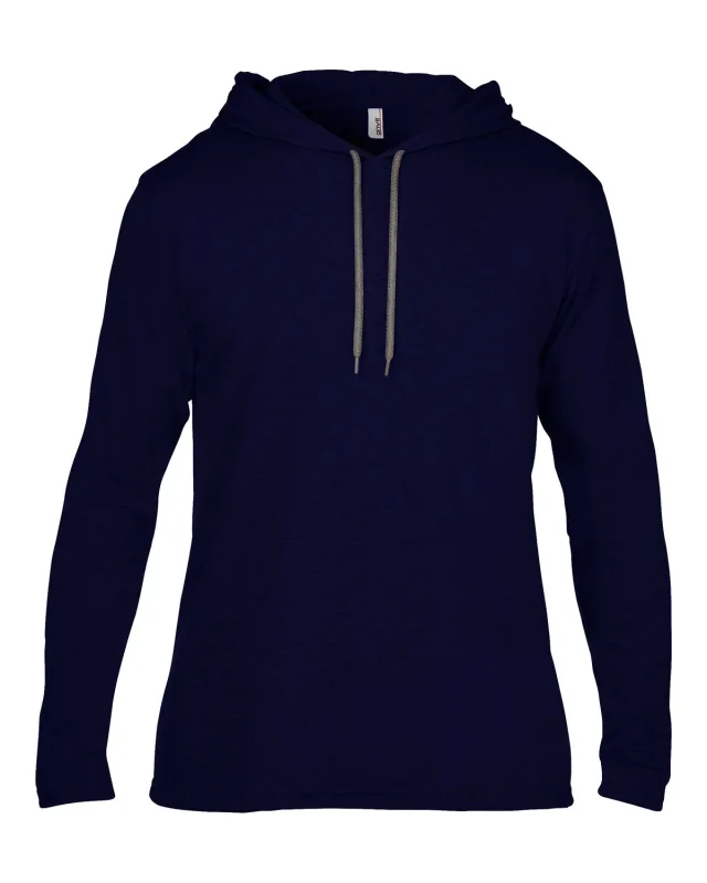 Gildan Adult Lightweight Long-Sleeve Hooded T-Shirt — view 29