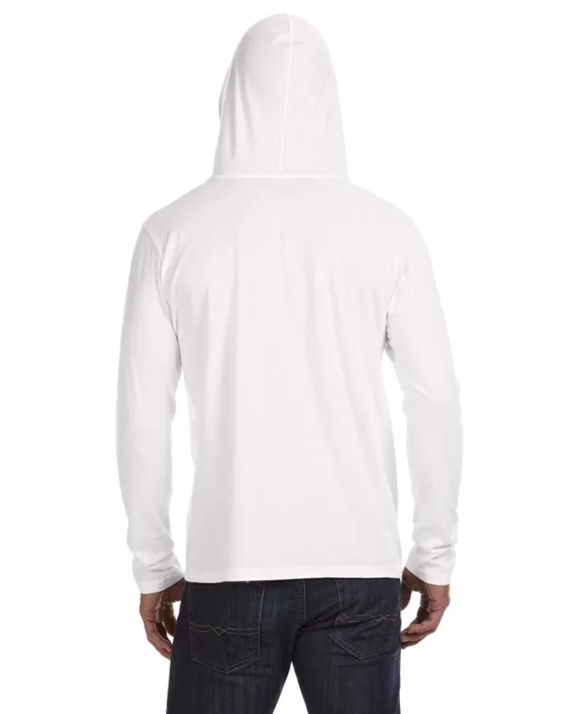 Gildan Adult Lightweight Long-Sleeve Hooded T-Shirt — view 34