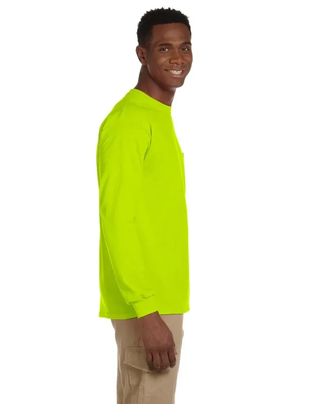 Gildan Adult Ultra Cotton® Long-Sleeve Pocket T-Shirt — view 11