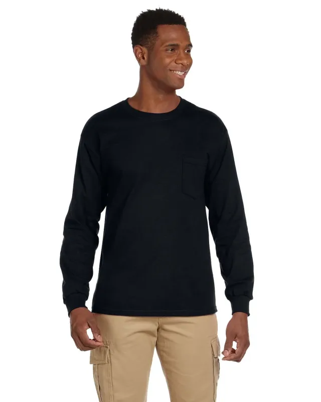 Gildan Adult Ultra Cotton® Long-Sleeve Pocket T-Shirt — view 13