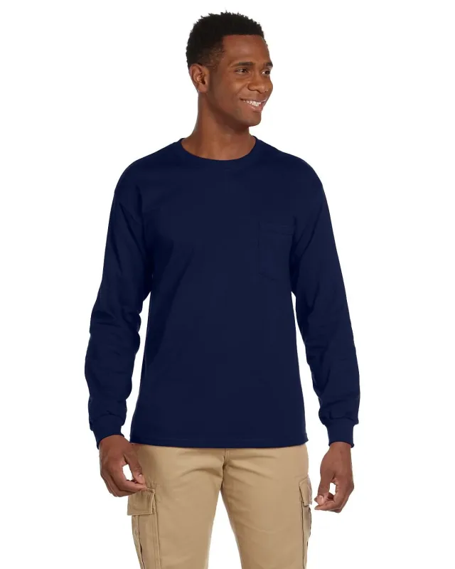 Gildan Adult Ultra Cotton® Long-Sleeve Pocket T-Shirt — view 18