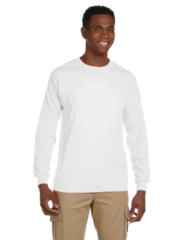 Gildan Adult Ultra Cotton® Long-Sleeve Pocket T-Shirt — view 2