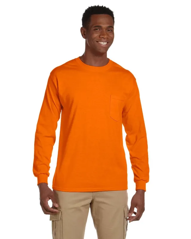 Gildan Adult Ultra Cotton® Long-Sleeve Pocket T-Shirt — view 23