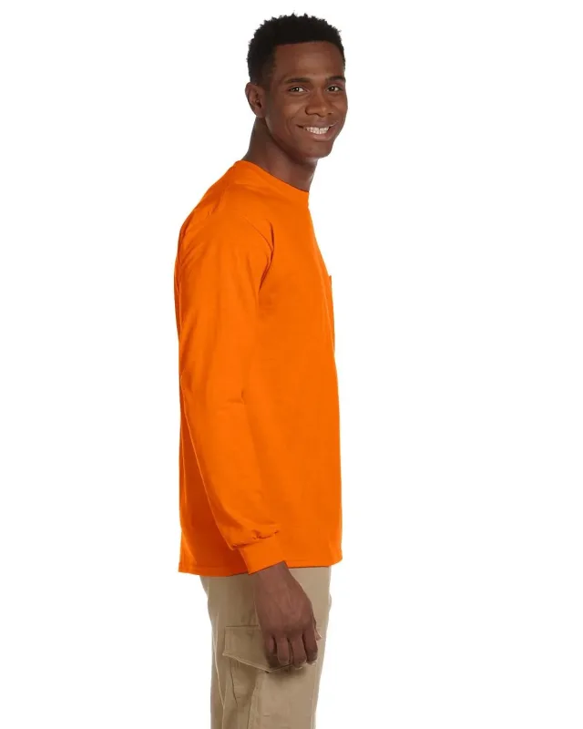 Gildan Adult Ultra Cotton® Long-Sleeve Pocket T-Shirt — view 26