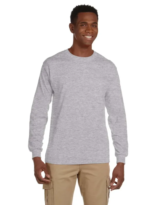 Gildan Adult Ultra Cotton® Long-Sleeve Pocket T-Shirt — view 28