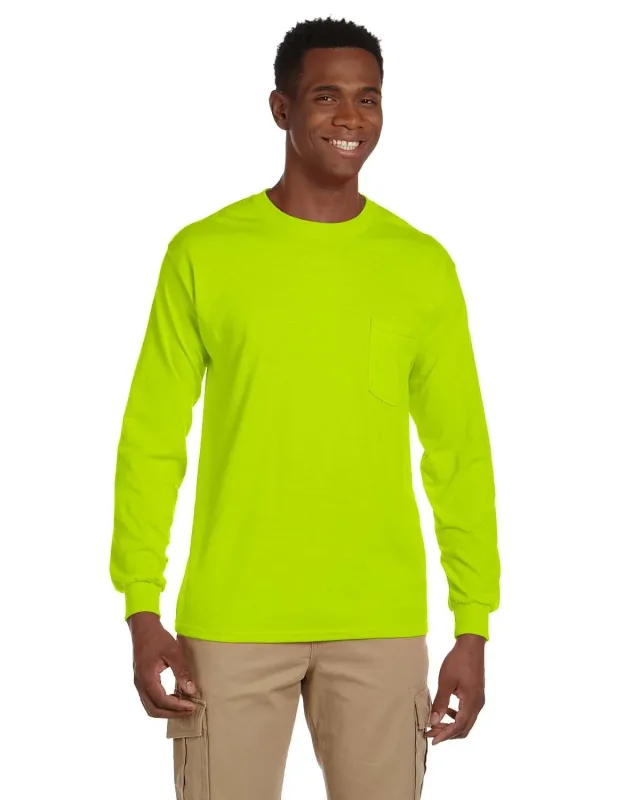 Gildan Adult Ultra Cotton® Long-Sleeve Pocket T-Shirt — view 8