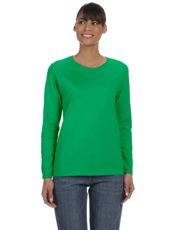 Gildan Ladies' Heavy Cotton Long-Sleeve T-Shirt — view 3