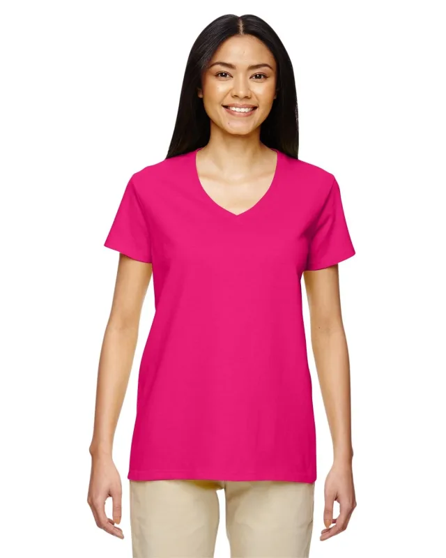 Gildan Ladies' Heavy Cotton V-Neck T-Shirt — view 21