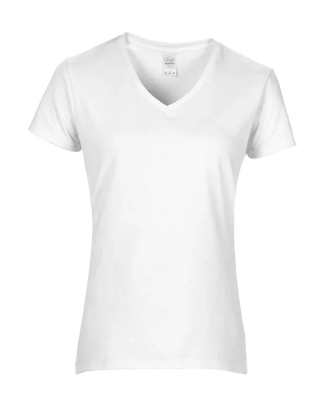 Gildan Ladies' Heavy Cotton V-Neck T-Shirt — view 3