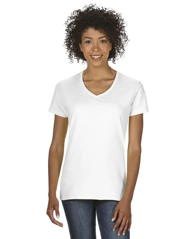 Gildan Ladies' Heavy Cotton V-Neck T-Shirt — view 4