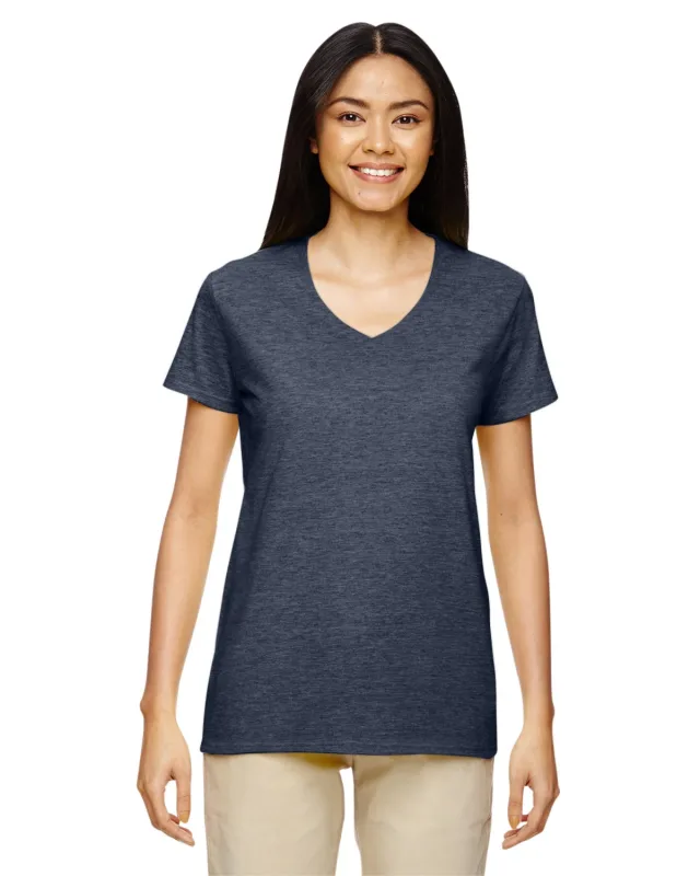 Gildan Ladies' Heavy Cotton V-Neck T-Shirt — view 67