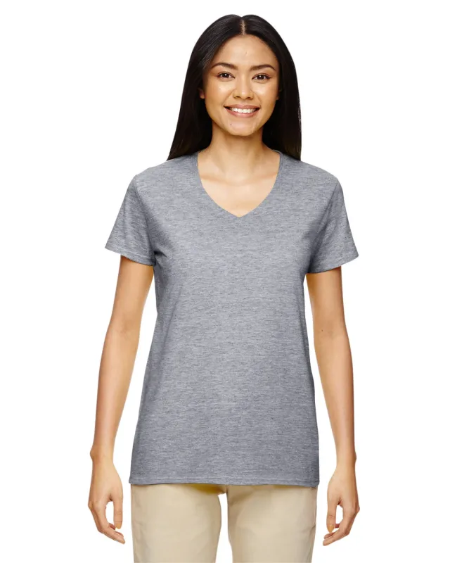Gildan Ladies' Heavy Cotton V-Neck T-Shirt — view 77