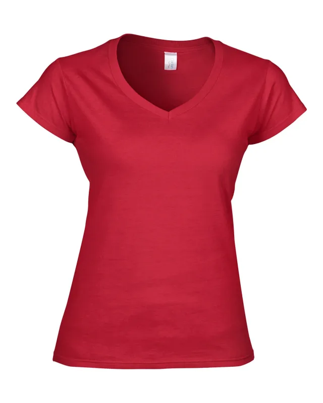Gildan Ladies' SoftStyle® Fitted V-Neck T-Shirt — view 11