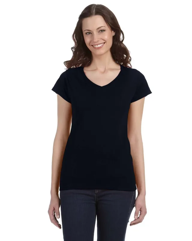 Gildan Ladies' SoftStyle® Fitted V-Neck T-Shirt — view 14