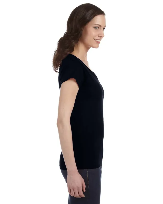 Gildan Ladies' SoftStyle® Fitted V-Neck T-Shirt — view 16