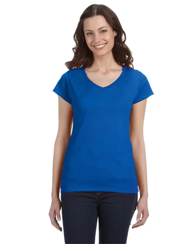 Gildan Ladies' SoftStyle® Fitted V-Neck T-Shirt — view 18