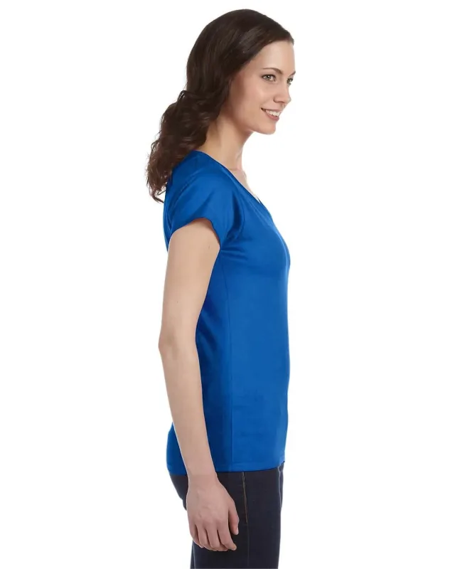 Gildan Ladies' SoftStyle® Fitted V-Neck T-Shirt — view 19