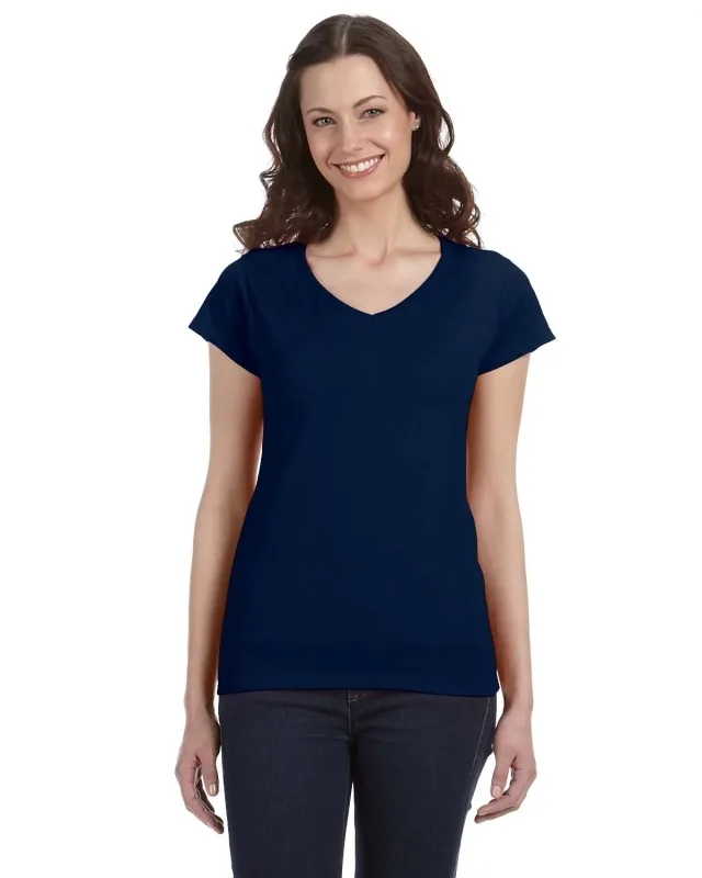 Gildan Ladies' SoftStyle® Fitted V-Neck T-Shirt — view 21