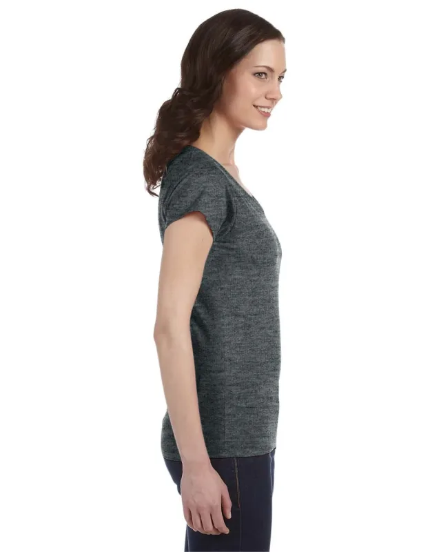 Gildan Ladies' SoftStyle® Fitted V-Neck T-Shirt — view 26