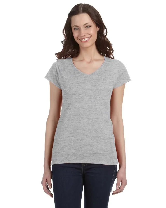 Gildan Ladies' SoftStyle® Fitted V-Neck T-Shirt — view 28