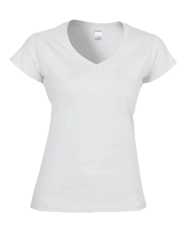 Gildan Ladies' SoftStyle® Fitted V-Neck T-Shirt — view 3
