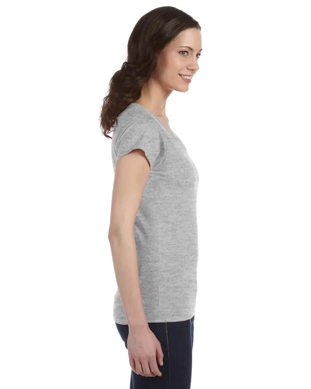 Gildan Ladies' SoftStyle® Fitted V-Neck T-Shirt — view 30