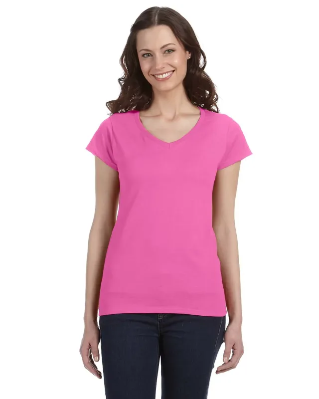 Gildan Ladies' SoftStyle® Fitted V-Neck T-Shirt — view 6