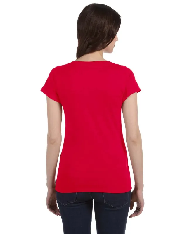 Gildan Ladies' SoftStyle® Fitted V-Neck T-Shirt — view 9