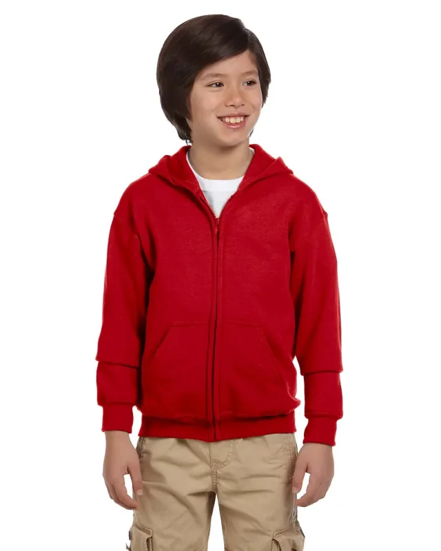 Gildan Youth Heavy Blend Full-Zip Hooded Sweatshirt — view 12