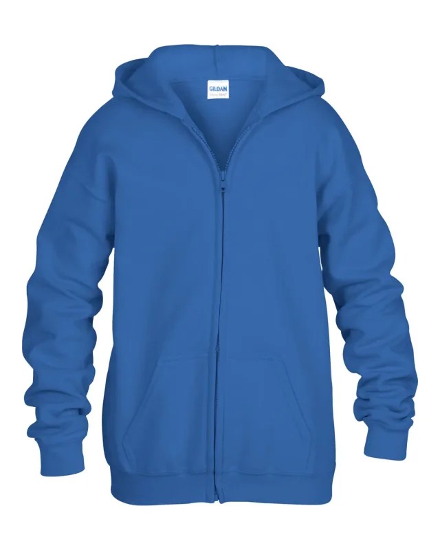Gildan Youth Heavy Blend Full-Zip Hooded Sweatshirt — view 19