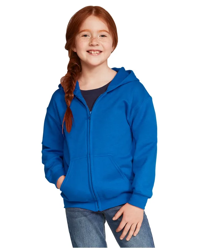 Gildan Youth Heavy Blend Full-Zip Hooded Sweatshirt — view 20