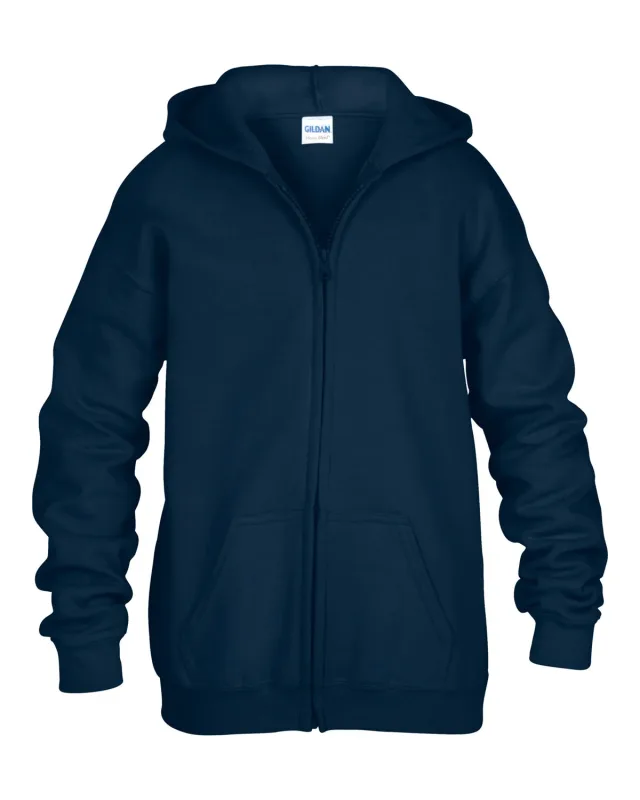 Gildan Youth Heavy Blend Full-Zip Hooded Sweatshirt — view 27