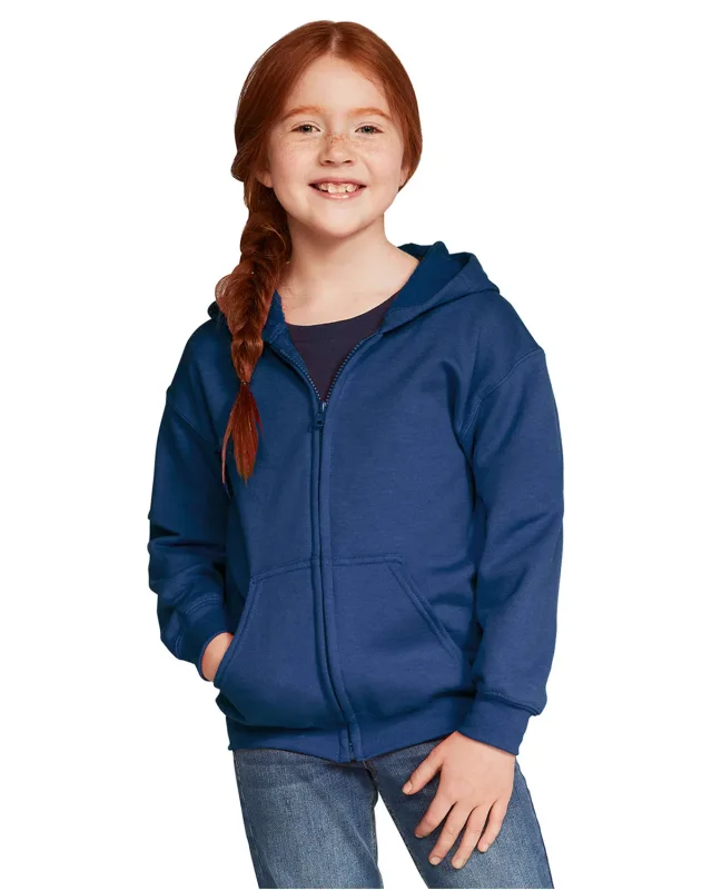 Gildan Youth Heavy Blend Full-Zip Hooded Sweatshirt — view 28