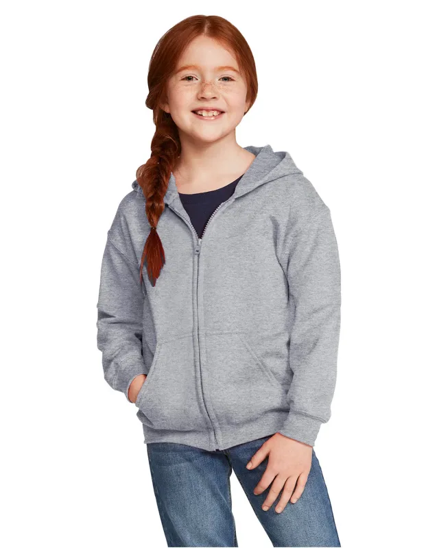 Gildan Youth Heavy Blend Full-Zip Hooded Sweatshirt — view 36