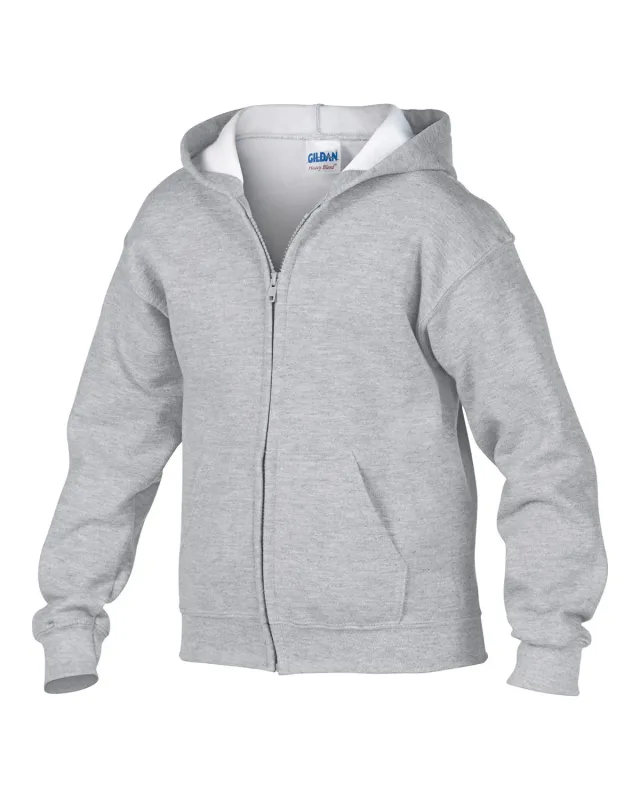 Gildan Youth Heavy Blend Full-Zip Hooded Sweatshirt — view 38
