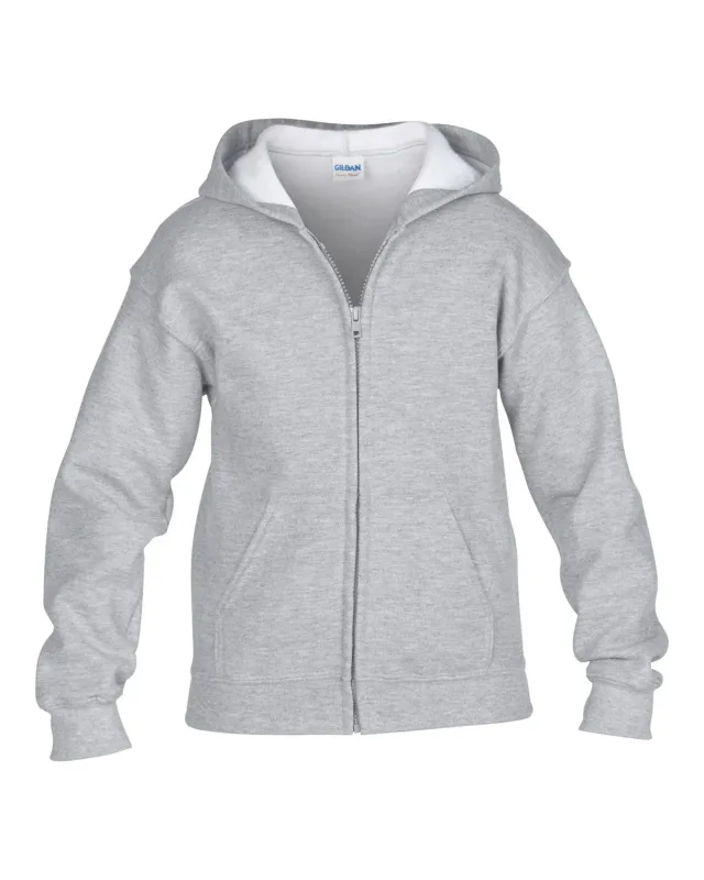Gildan Youth Heavy Blend Full-Zip Hooded Sweatshirt — view 39