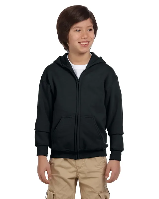 Gildan Youth Heavy Blend Full-Zip Hooded Sweatshirt — view 4