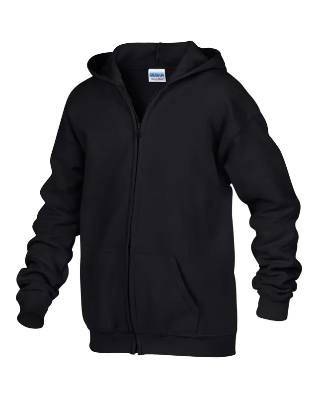Gildan Youth Heavy Blend Full-Zip Hooded Sweatshirt — view 6