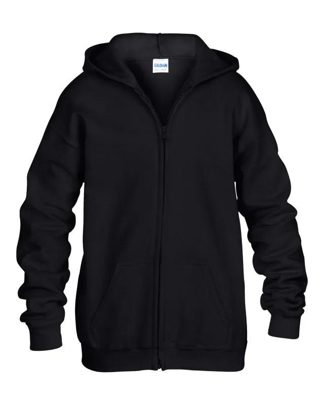 Gildan Youth Heavy Blend Full-Zip Hooded Sweatshirt — view 7