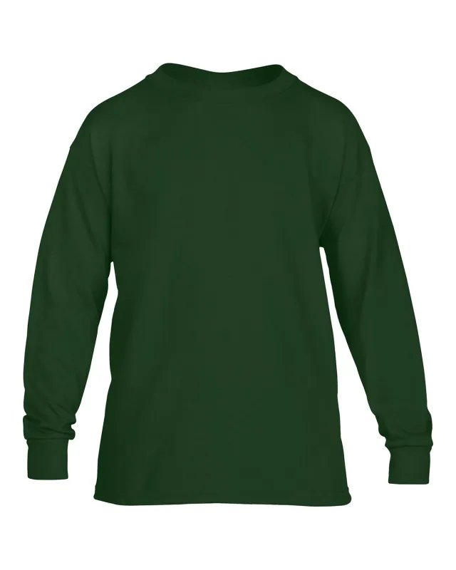 Gildan Youth Heavy Cotton Long-Sleeve T-Shirt — view 11