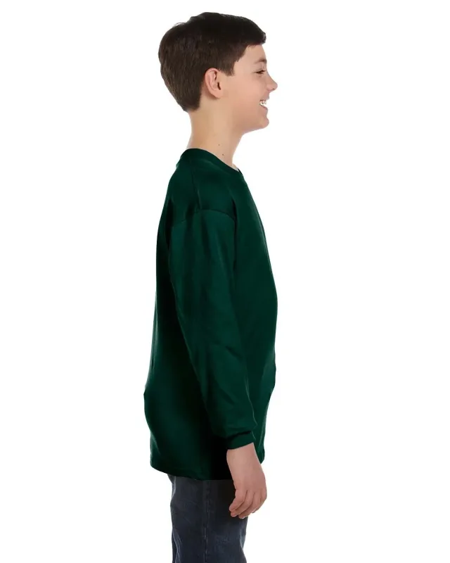 Gildan Youth Heavy Cotton Long-Sleeve T-Shirt — view 12